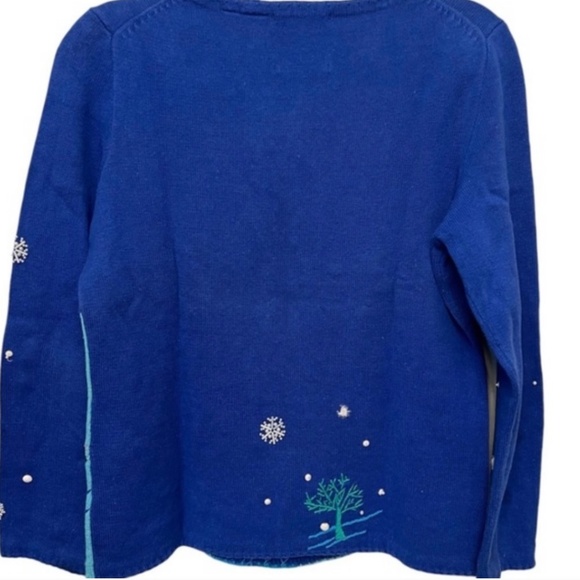 Michael Simon Vintage Christmas Village Sweater Size Medium - Picture 7 of 8